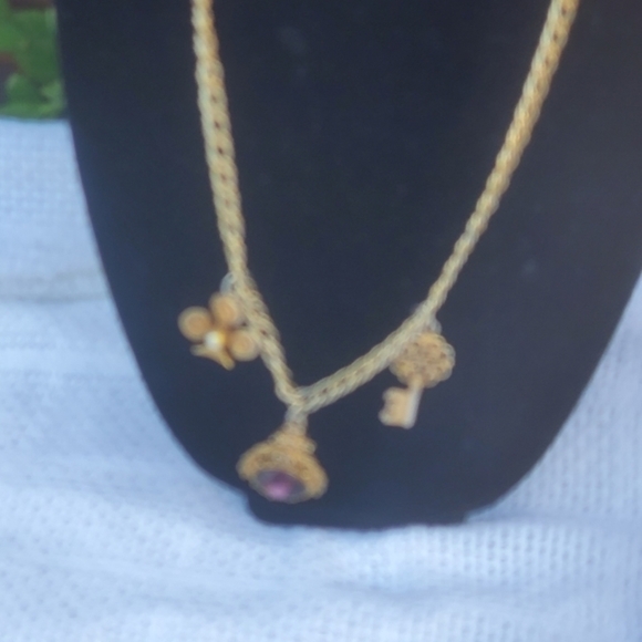 Vintage 70s‎ Station Necklace - Picture 7 of 8